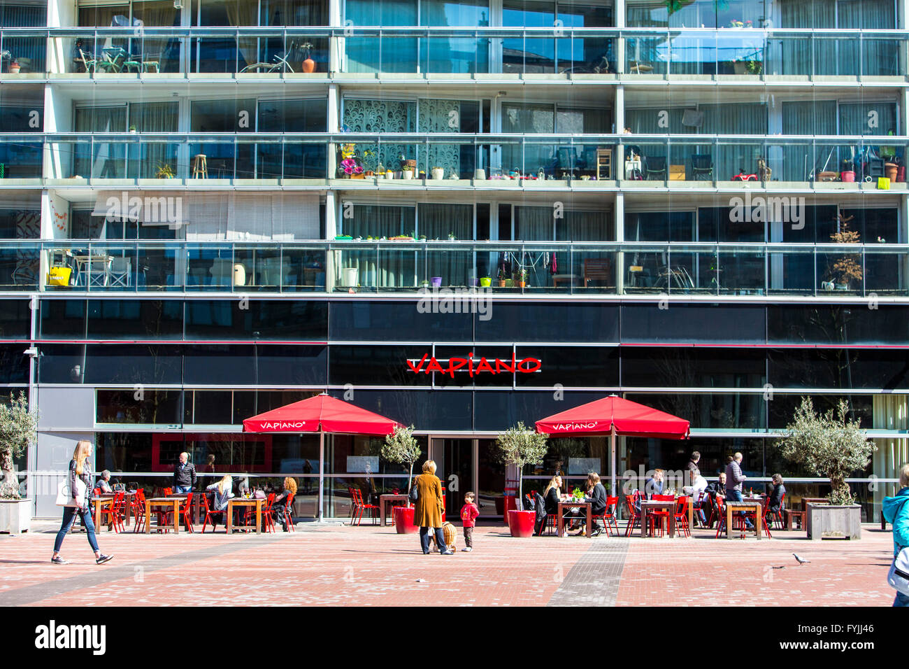 Vapiano Restaurant Binnenrotte street, downtown, Rotterdam, Netherlands, Stock Photo