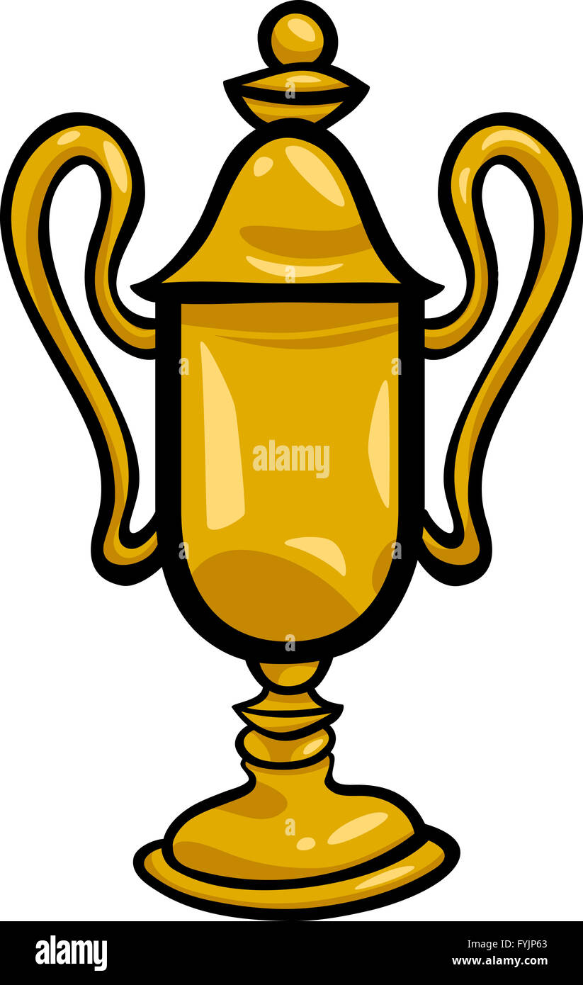 winner cup clip art cartoon illustration Stock Photo - Alamy