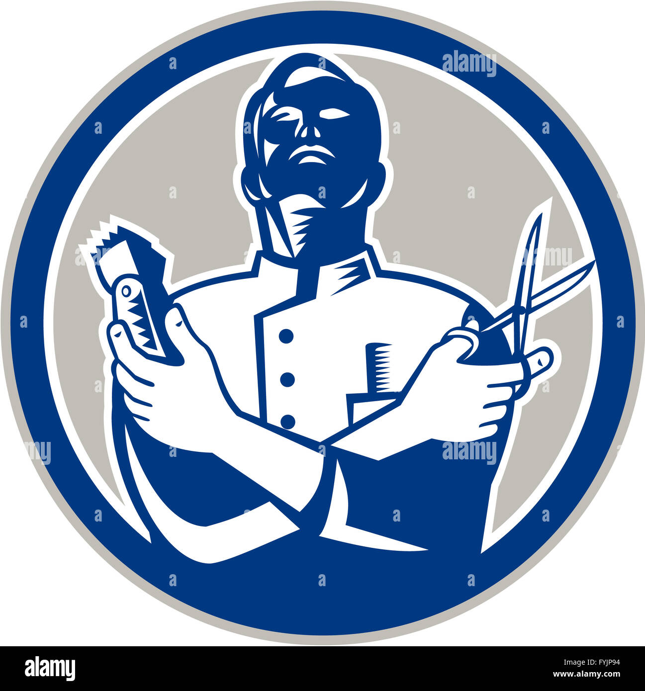 Barber Hair Clipper Scissors Retro Stock Photo Alamy