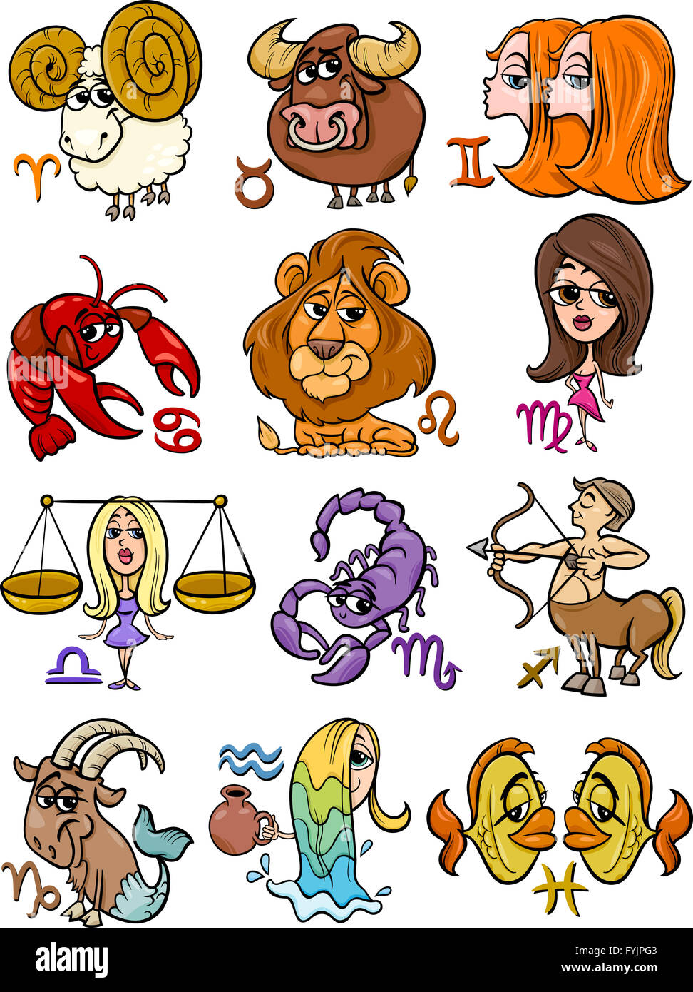 horoscope zodiac signs set Stock Photo Alamy