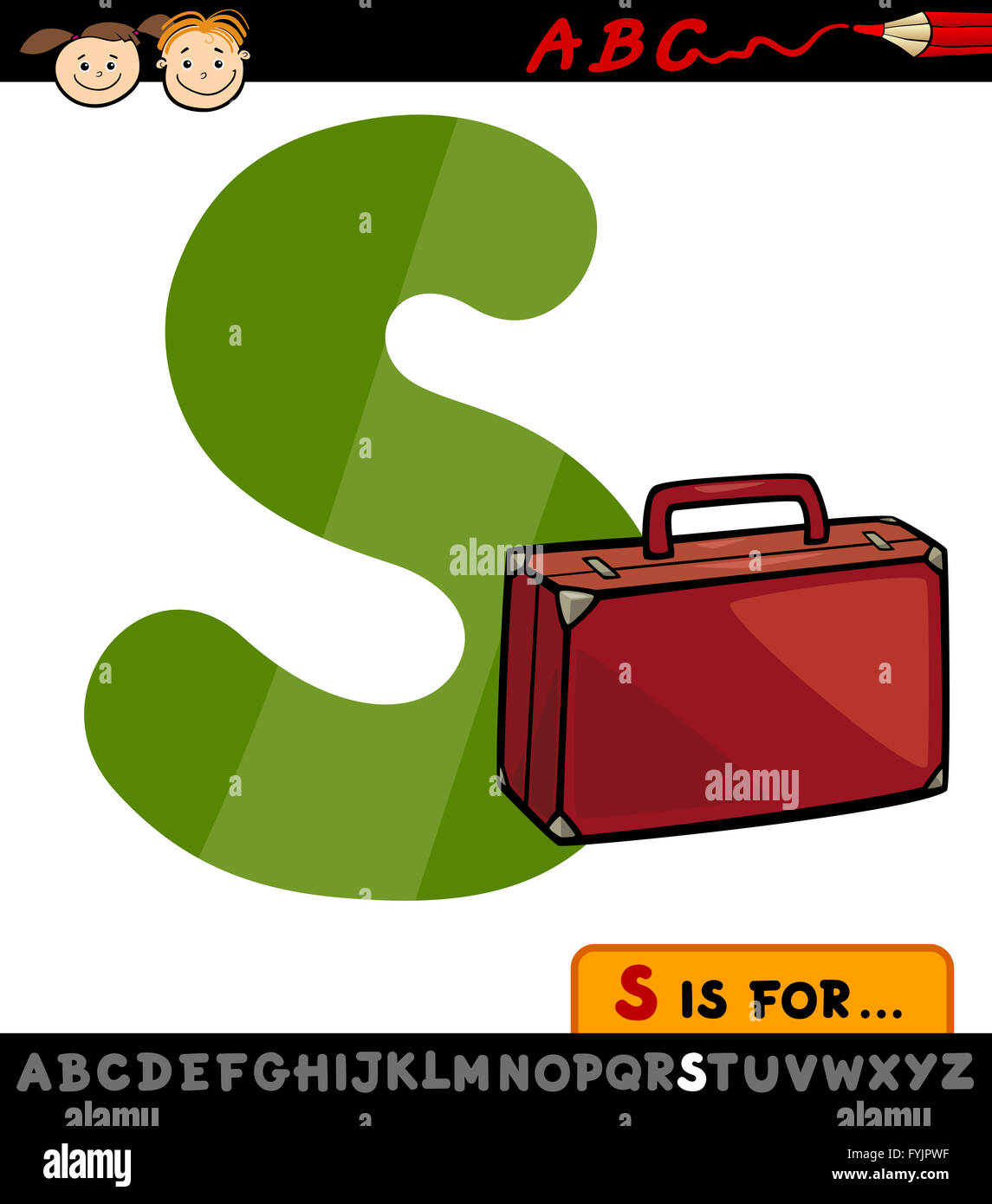 Travel Children Suitcase with Whale Stock Vector - Illustration of baggage,  handle: 144900726