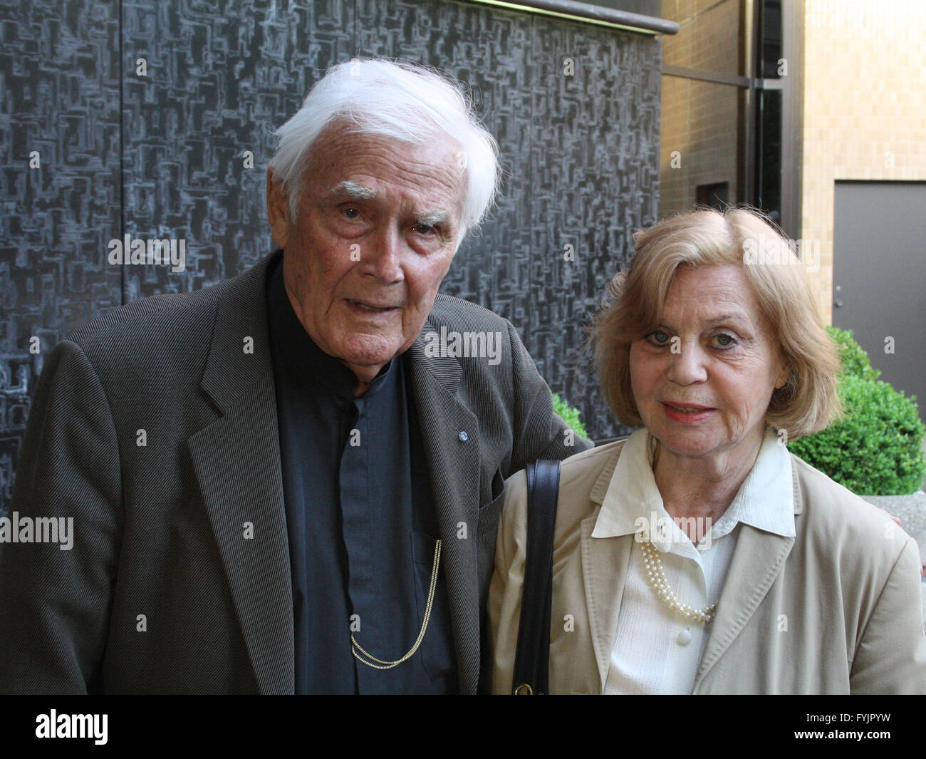Joachim Fuchsberger with wife Gundula Korte Stock Photo