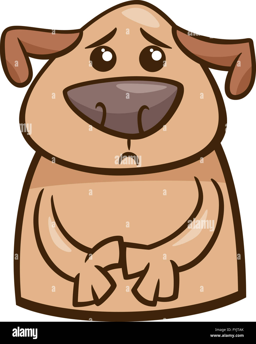 mood sad dog cartoon illustration Stock Photo - Alamy