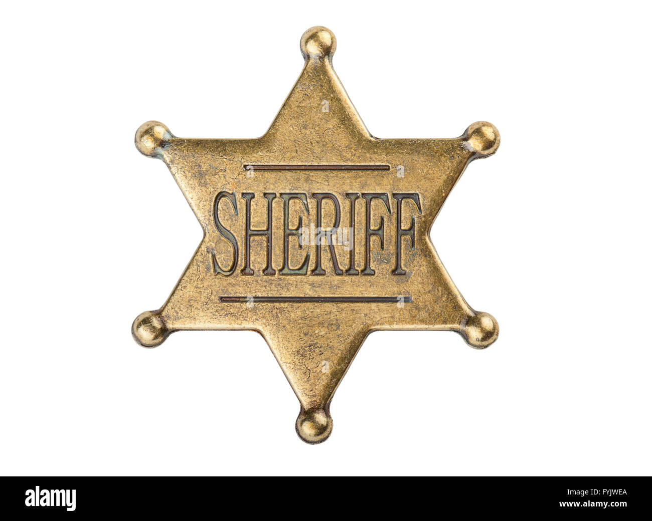 Vintage sheriff star badge Stock Photo