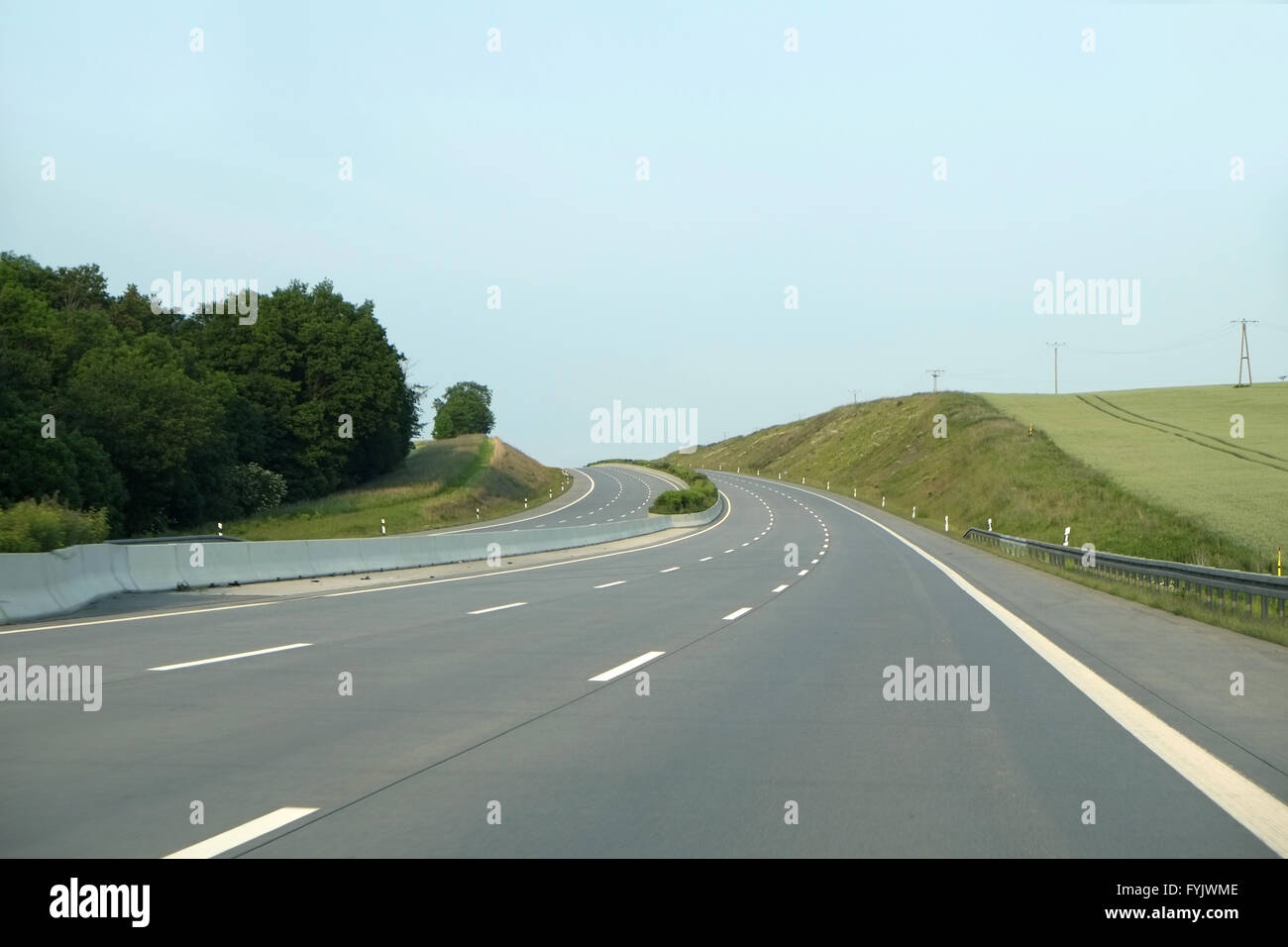 Motorway (Autobahn, Deutschland) Stock Photo