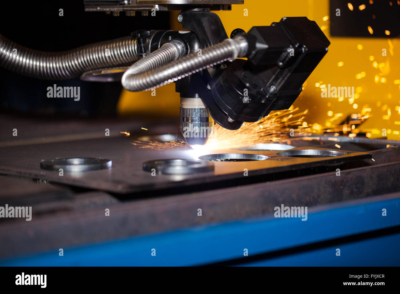 Industrial cnc plasma cutting machine Stock Photo