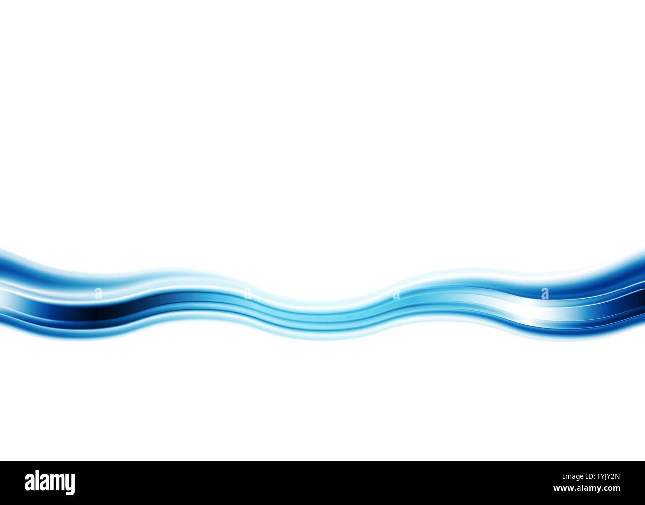 Bright blue abstract wave on white background Stock Photo - Alamy