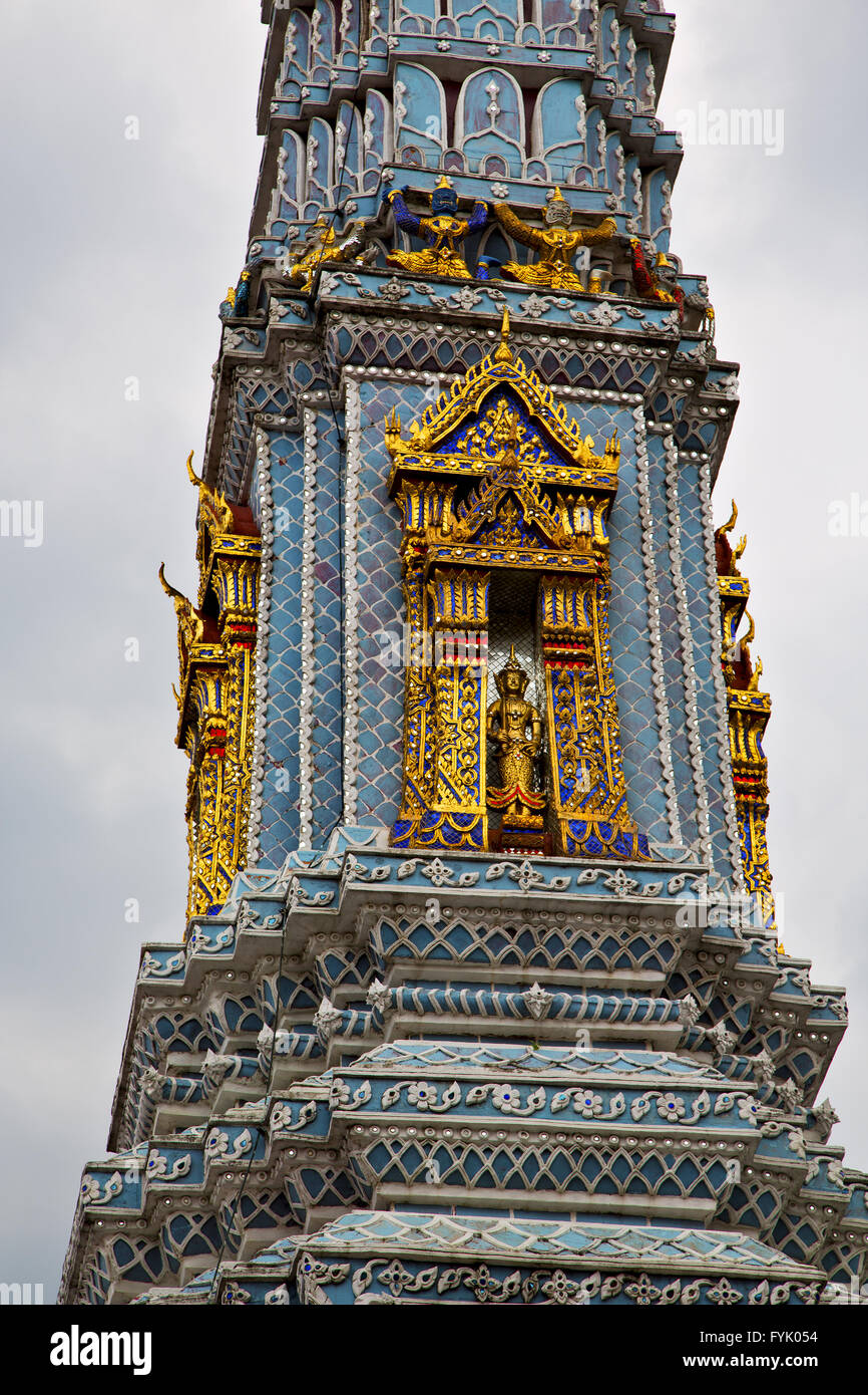 thailand bangkok in rain temple religion mosaic Stock Photo - Alamy