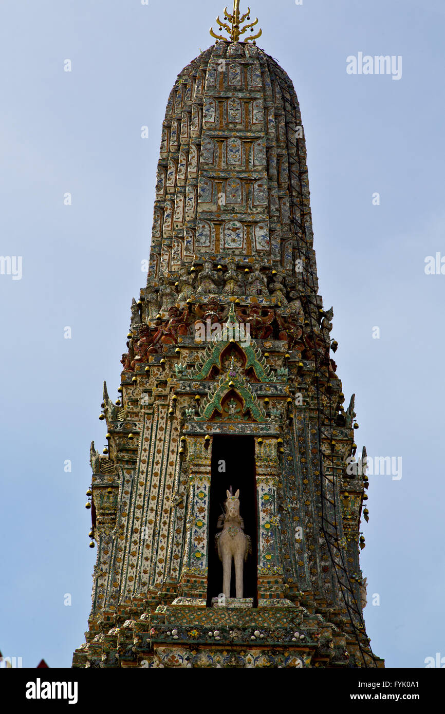 asia thailand in bangkok sunny temple abstract horse Stock Photo - Alamy