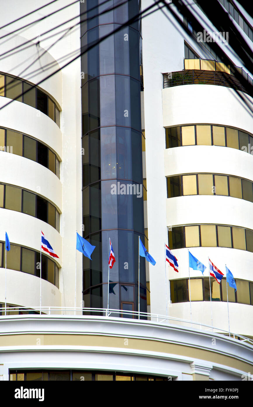 bangkok terrace thailand in office district palaces flags Stock Photo ...