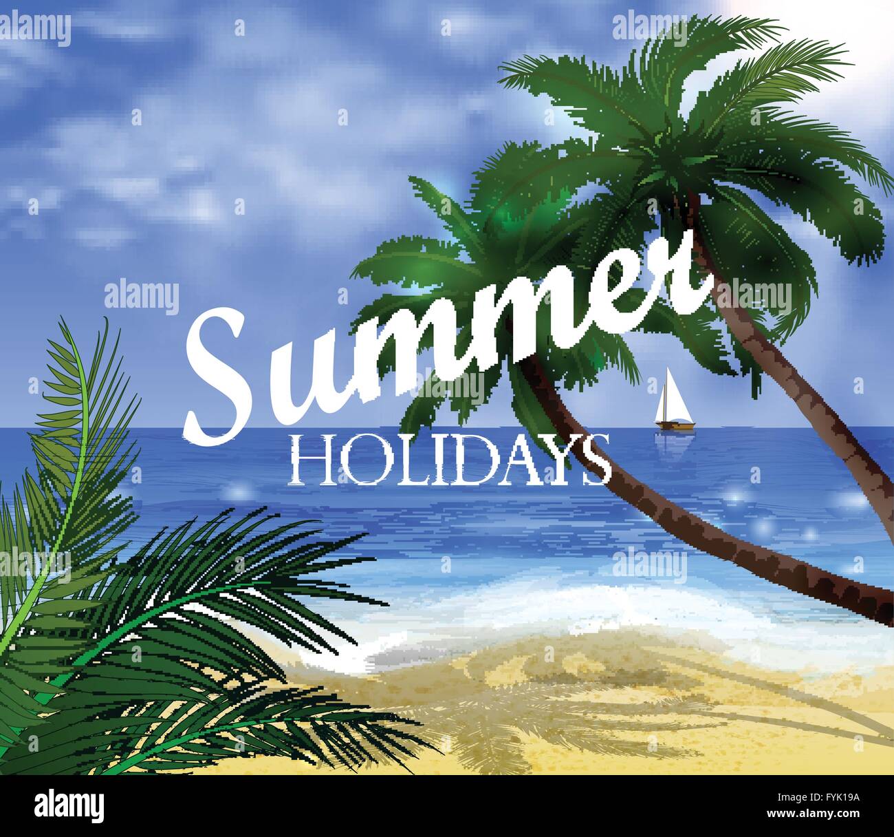 Vector tropical beach Stock Vector Image & Art - Alamy