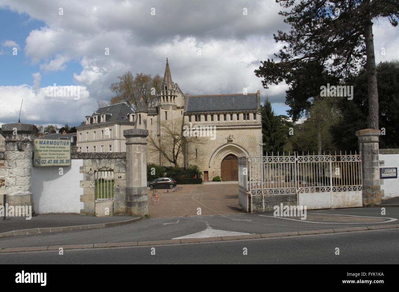 Exterior Of Marmoutier Abbey Tours France April 2016 Stock Photo