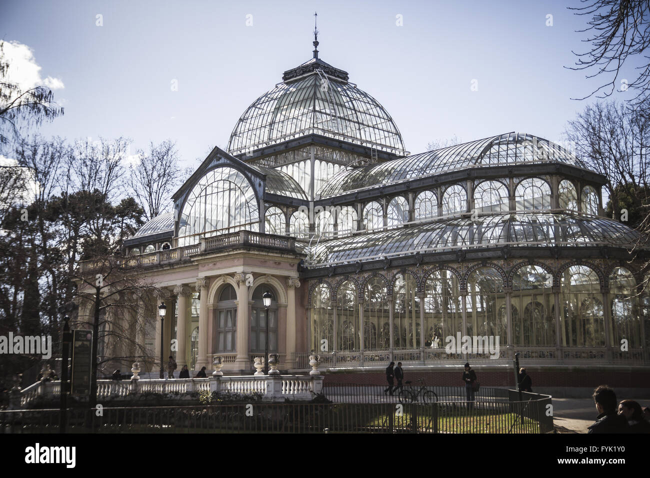 Crystal Palace (Palacio de Cristal) in Parque del Retiro in Madrid Stock Photo
