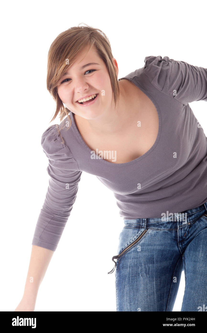 Teen girl smiling 14 hi-res stock photography and images - Alamy
