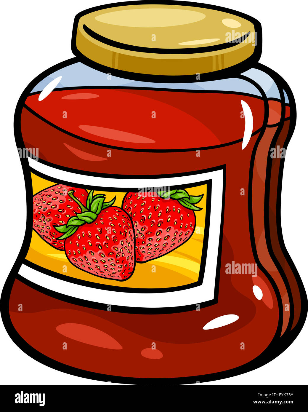 jam in jar cartoon illustration Stock Photo: 103067159 - Alamy
