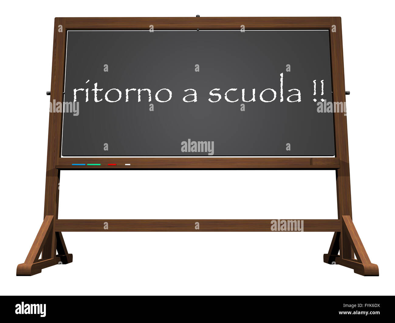 School blackboard italian back to school 3D render Stock Photo Alamy