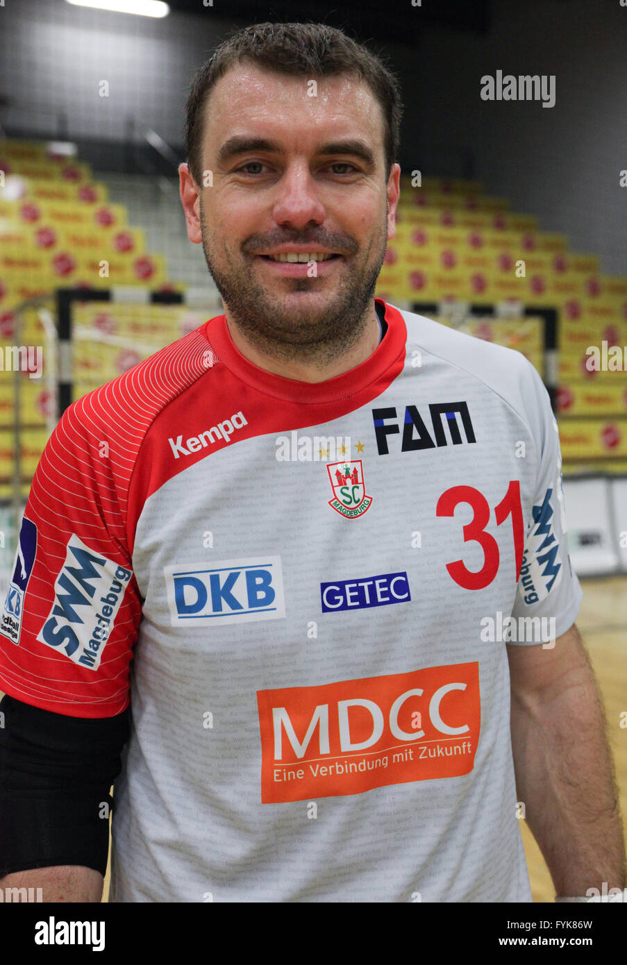 Bartosz Jurecki (SC Magdeburg-Saison 2014/15) Stock Photo