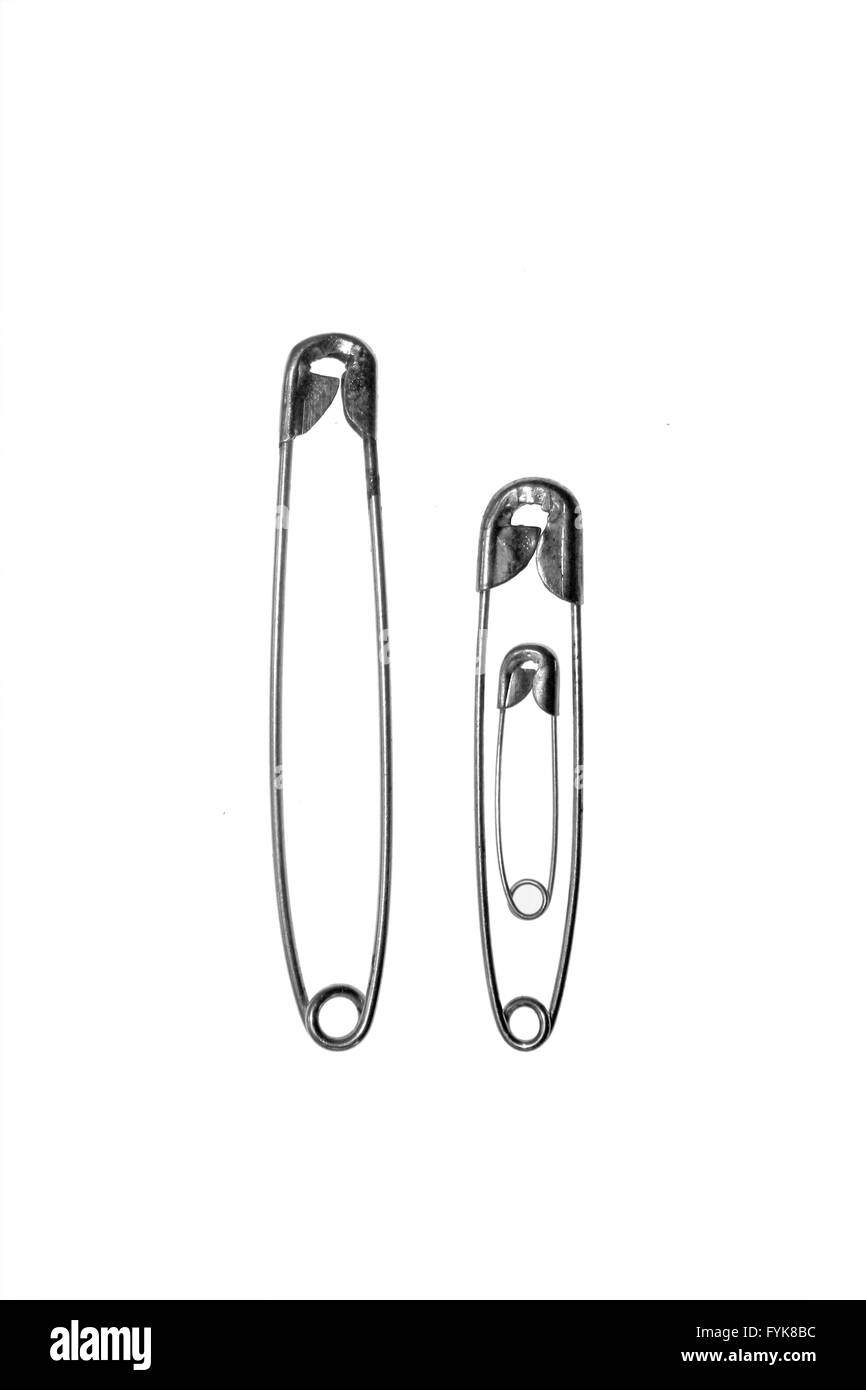 Birth announcement using safety pins Stock Photo Alamy