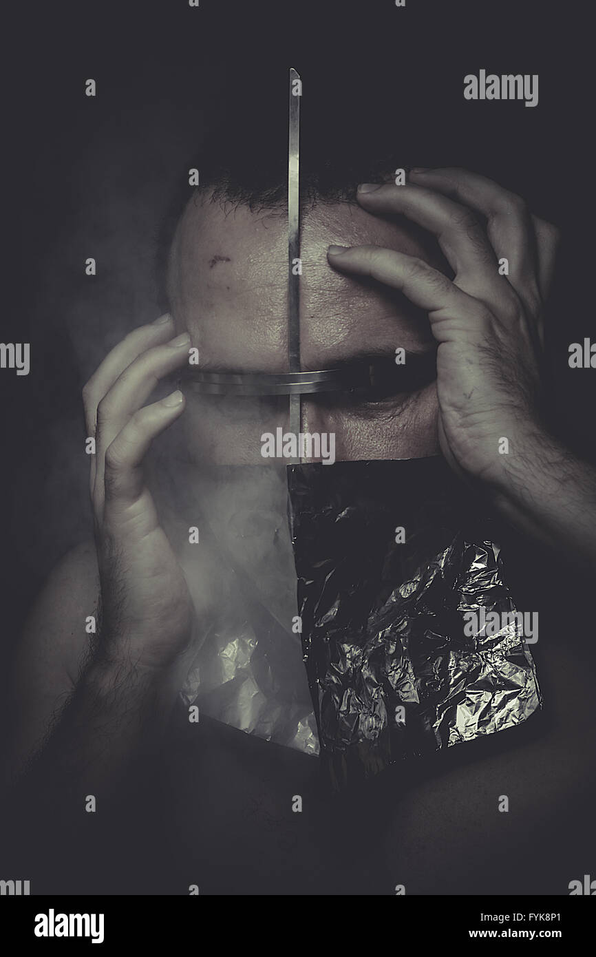 Drug Addict Face Man