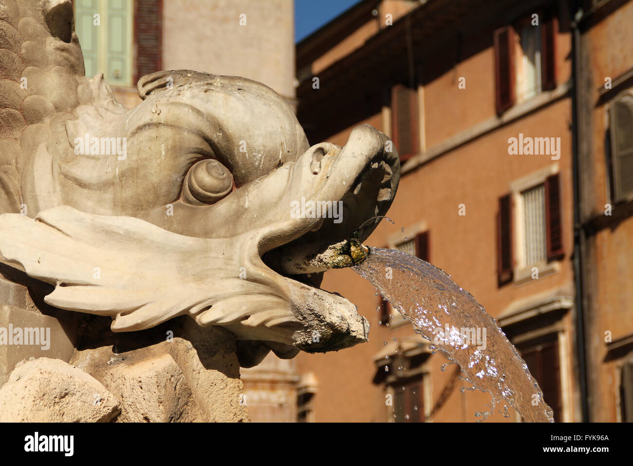 Fountain Rome Fish Italy stone fish fountain water hi-res stock photography and images - Alamy