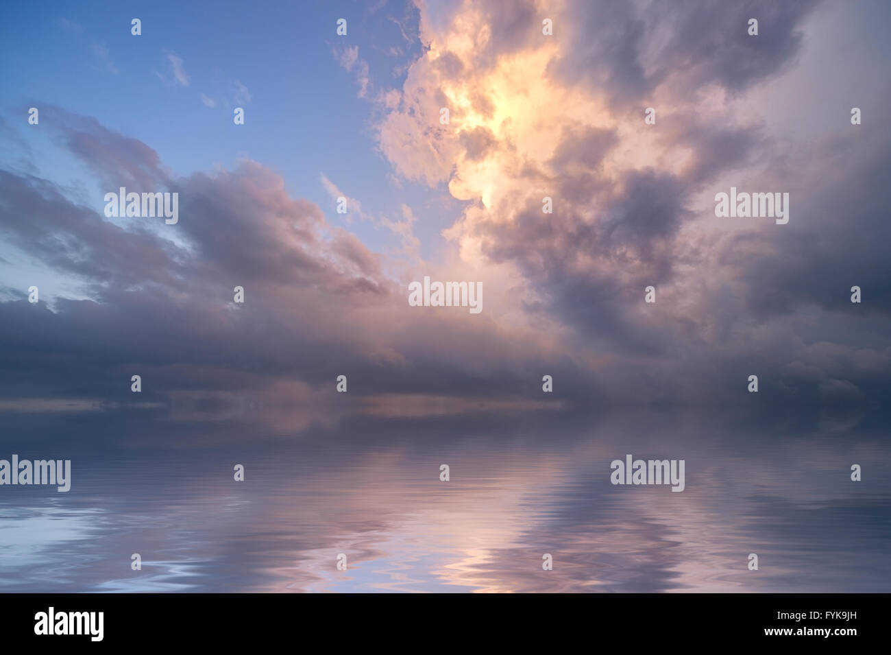 Stormy ocean sunrise Stock Photo - Alamy