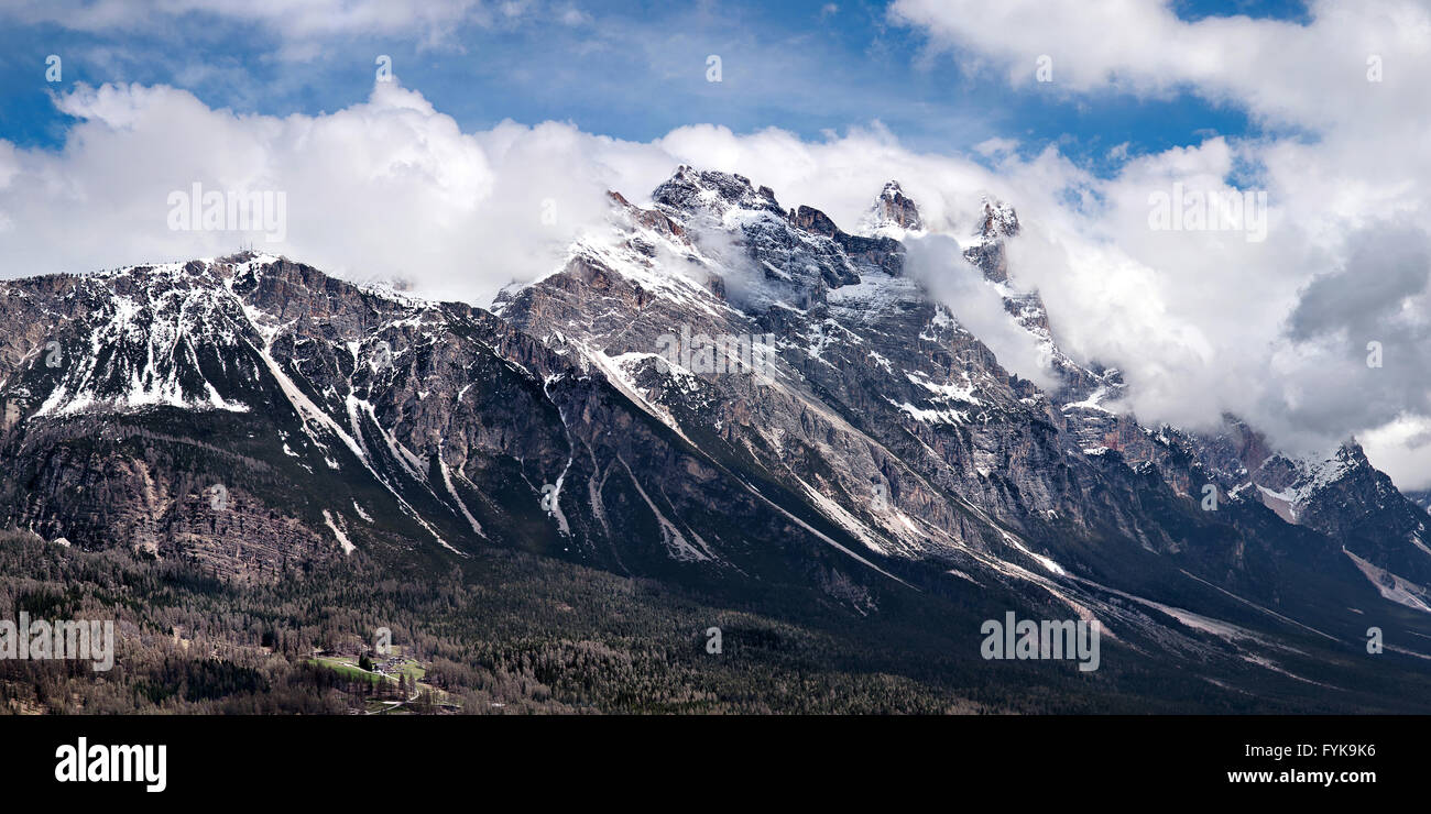 Dolomites mountains above Cortina D'Ampezzo Stock Photo