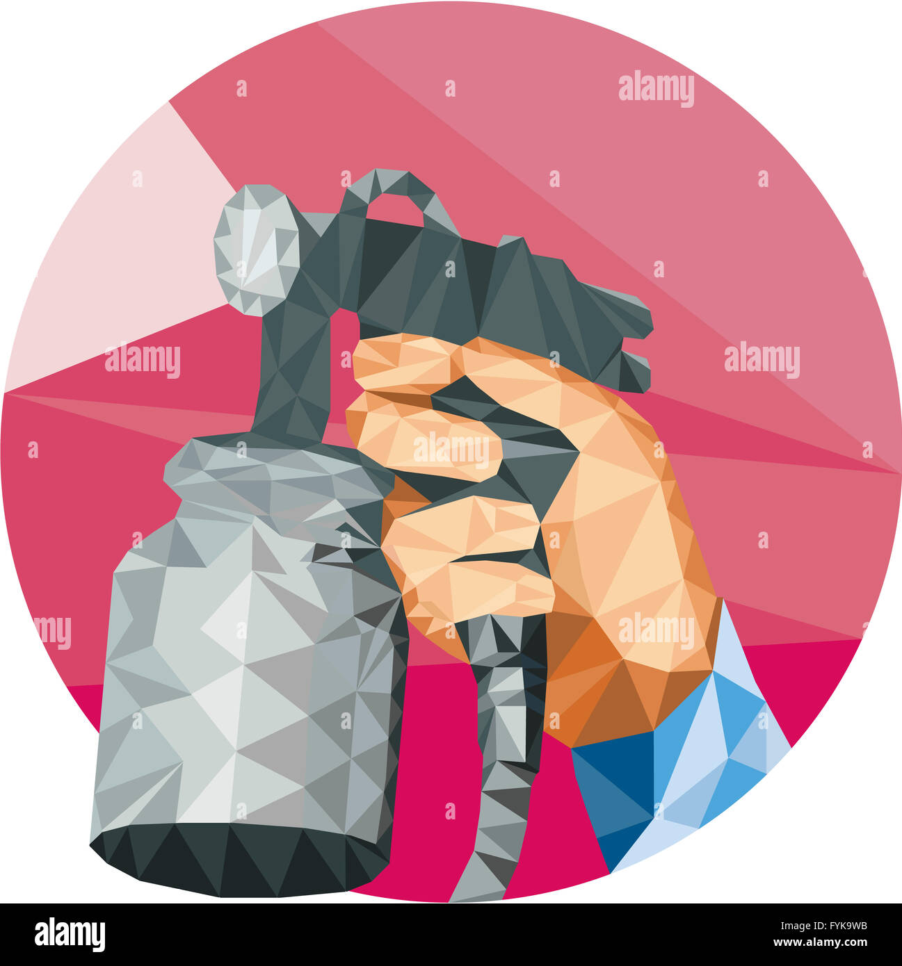 Hand Spray Paint Gun Spraying Low Polygon Stock Photo Alamy