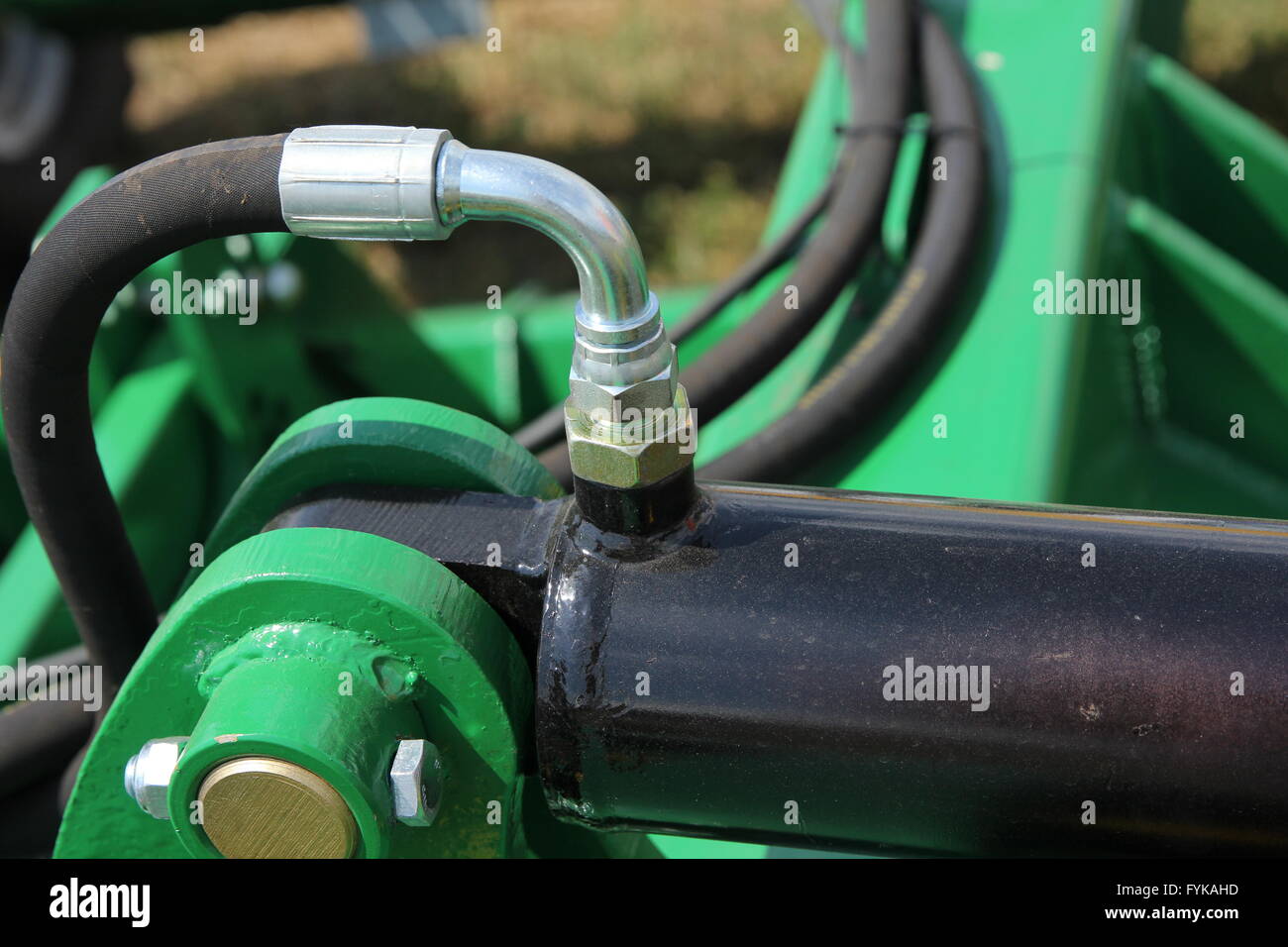Hydraulic connectors. Agricultural machinery Stock Photo Alamy