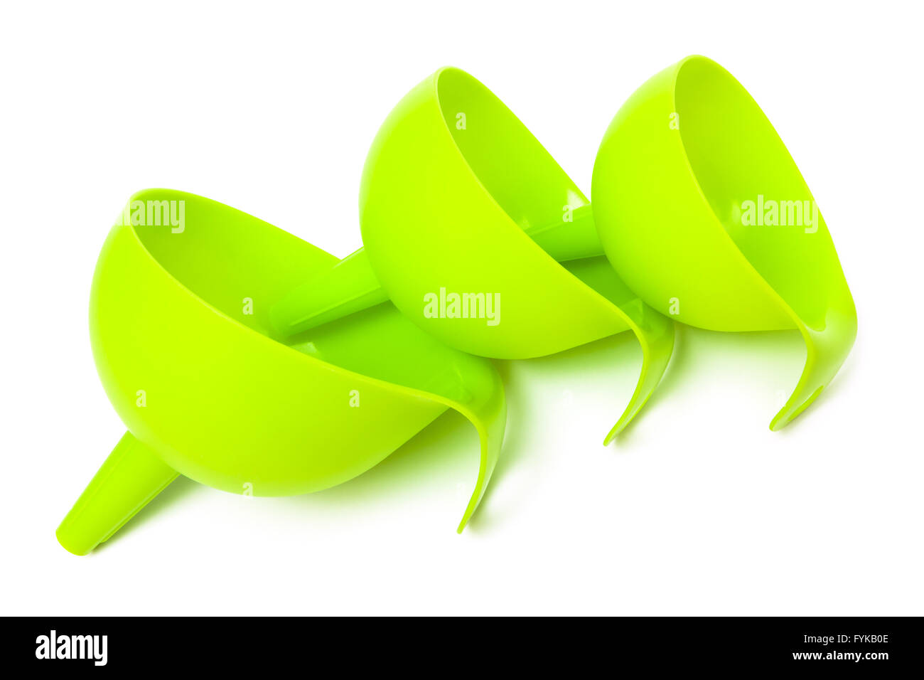 set of green funnels Stock Photo Alamy