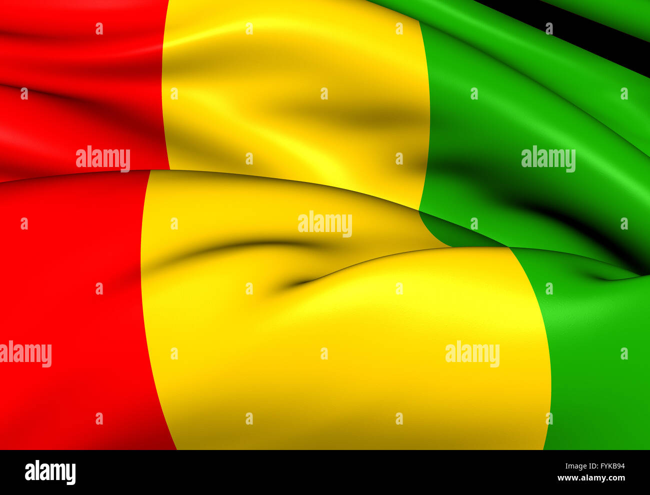 Flag of Guinea. Close Up Stock Photo Alamy