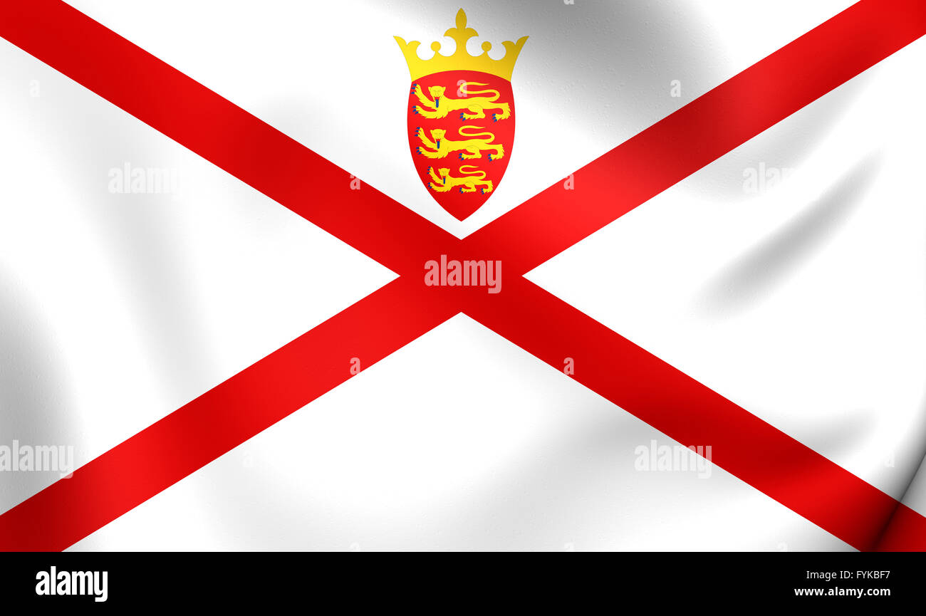 Bailiwick of Jersey Flag. Close Up Stock Photo - Alamy