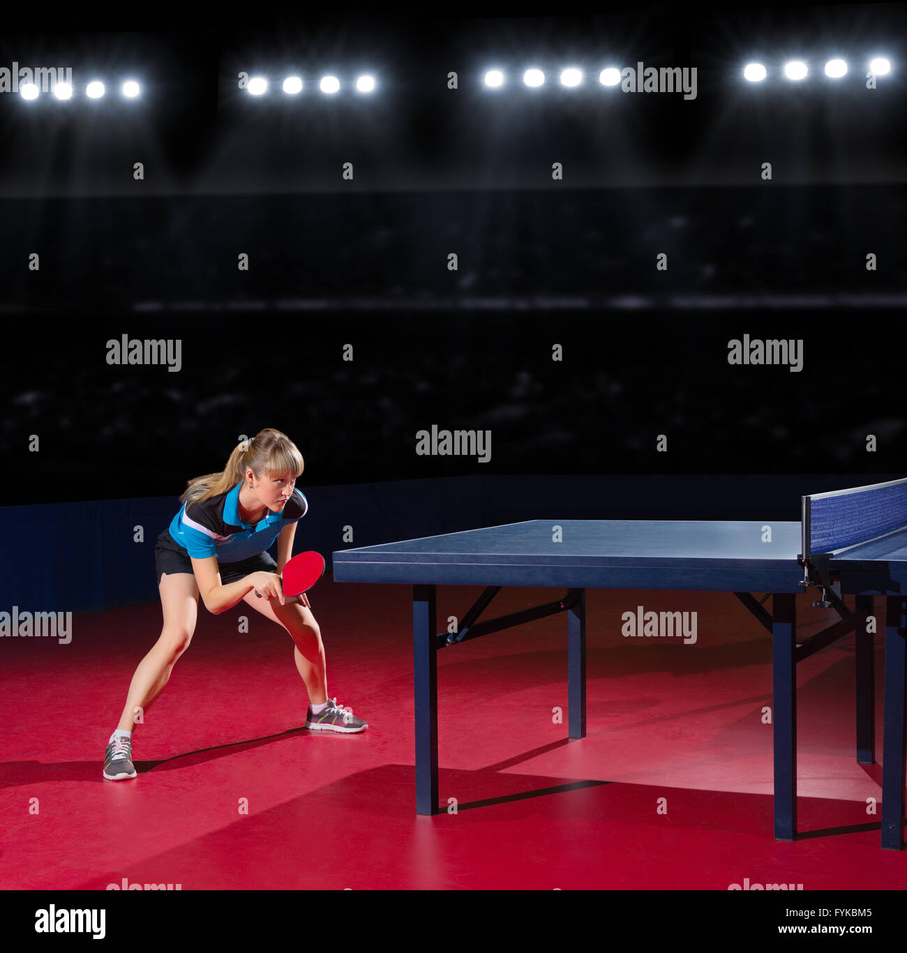 Young girl table tennis player hi-res stock photography and images - Alamy