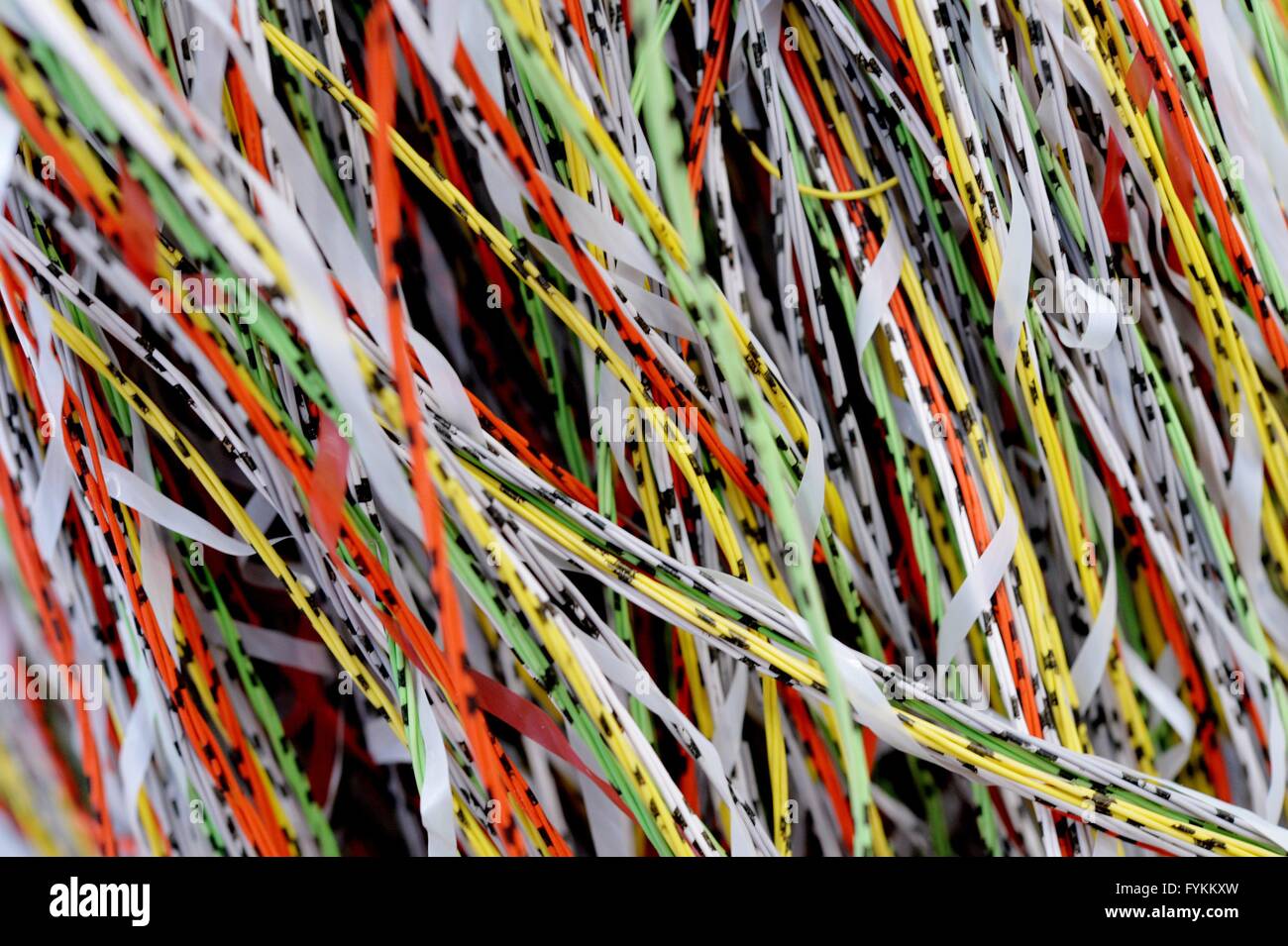 Electronic cords, Germany, city of Hannover, 25. April 2016. Photo: Frank May Stock Photo