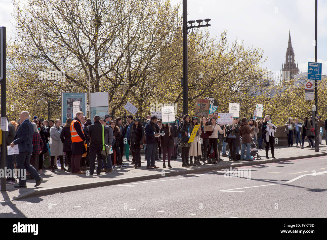 London, UK. 27th Apr, 2016. The Second Day Of The Strike By Junior ...