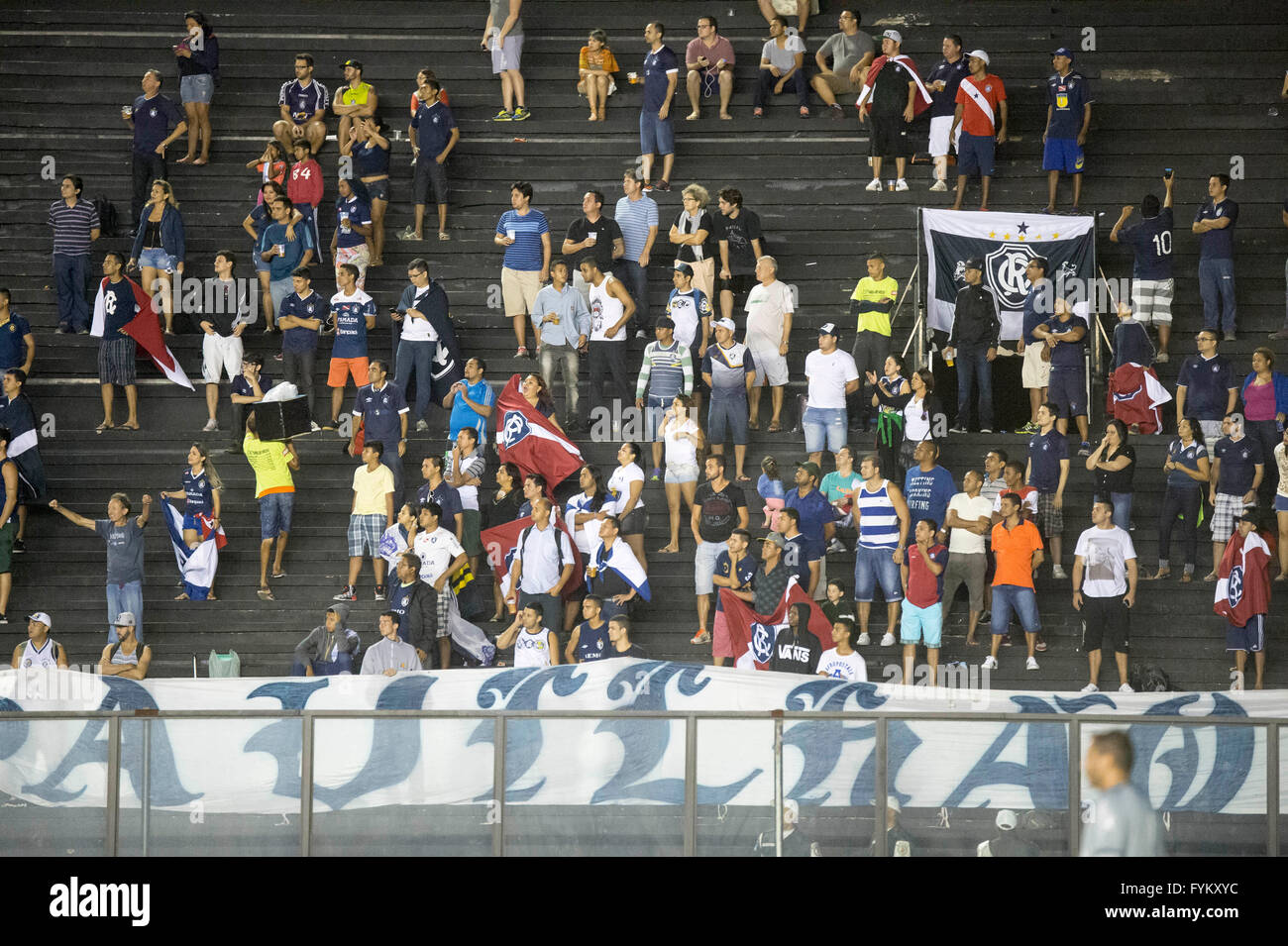 RIO DE JANEIRO, Brazil - 27/04/2016: VASCO X REMO - Remo Torcida for Vasco  da Gama-RJ X Remo-PA for the second game of the group phase in the Brazil  Cup in S?o