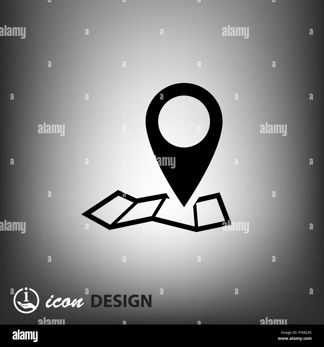 Pin on the map. Vector icon Stock Vector Image & Art - Alamy