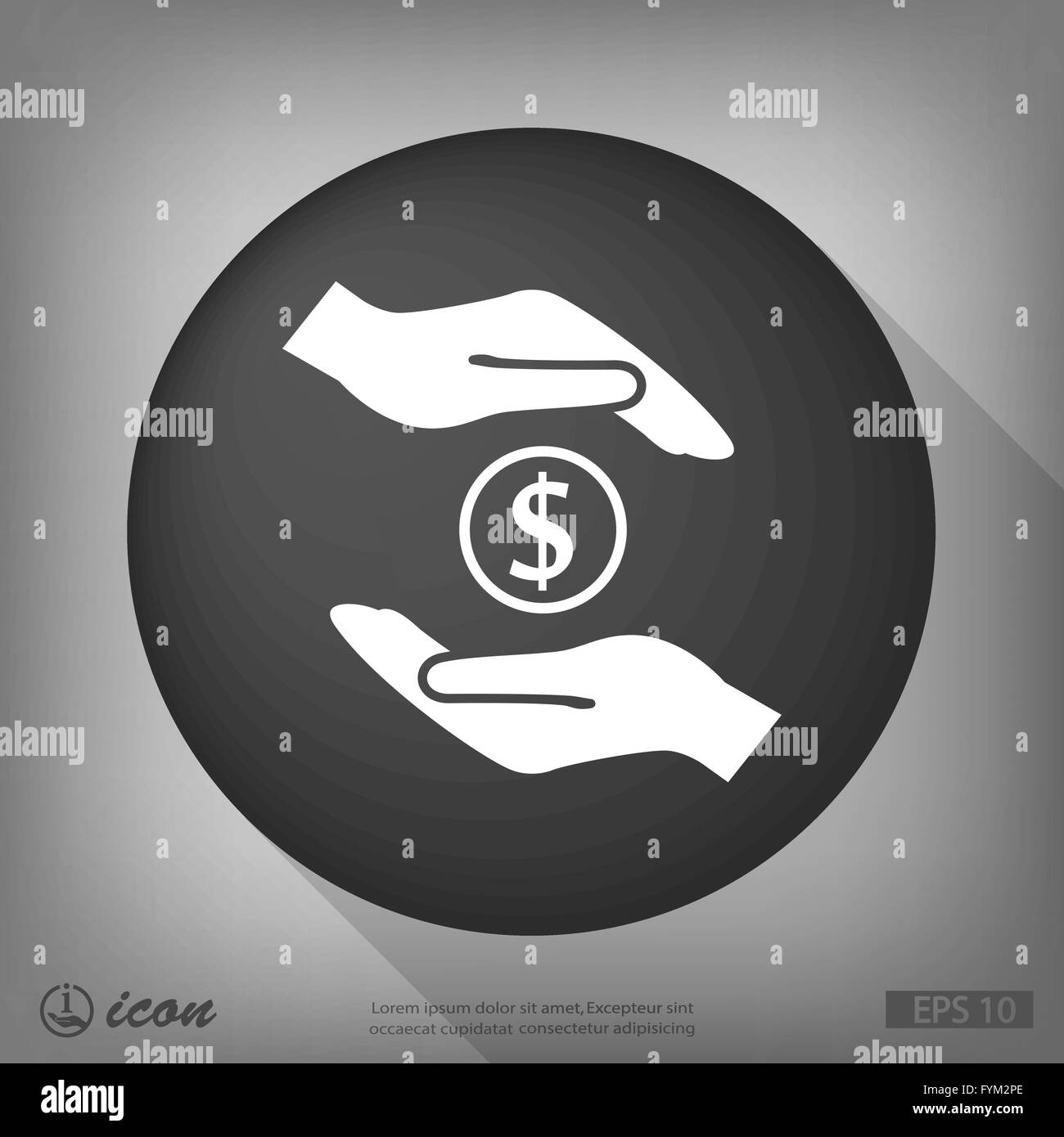 Money in hand save Black and White Stock Photos & Images - Alamy