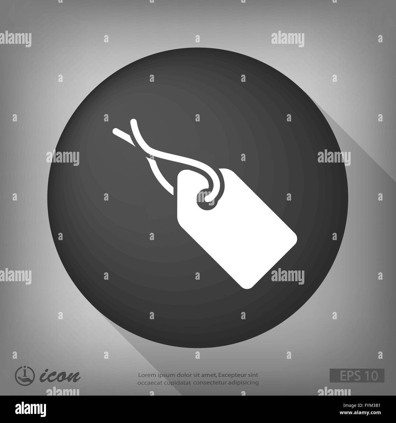 Sign Tag Pic Hang tag string Black and White Stock Photos & Images - Alamy