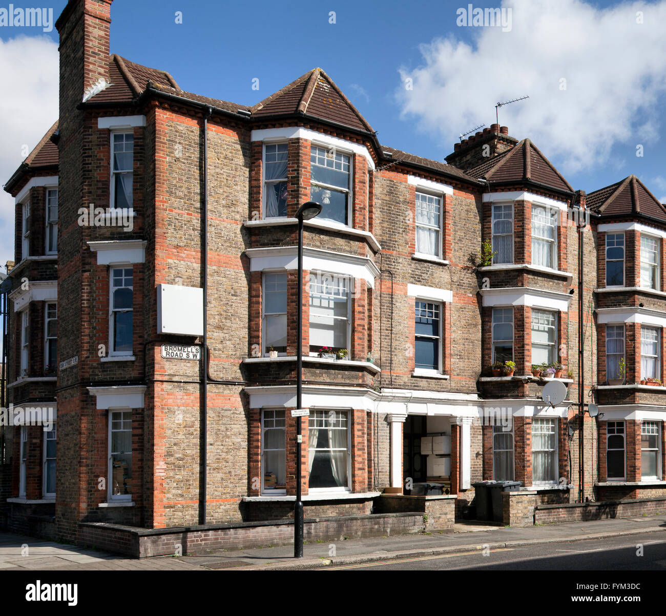 Property on Venn and Bromells Rd in Clapham  -  London UK Stock Photo
