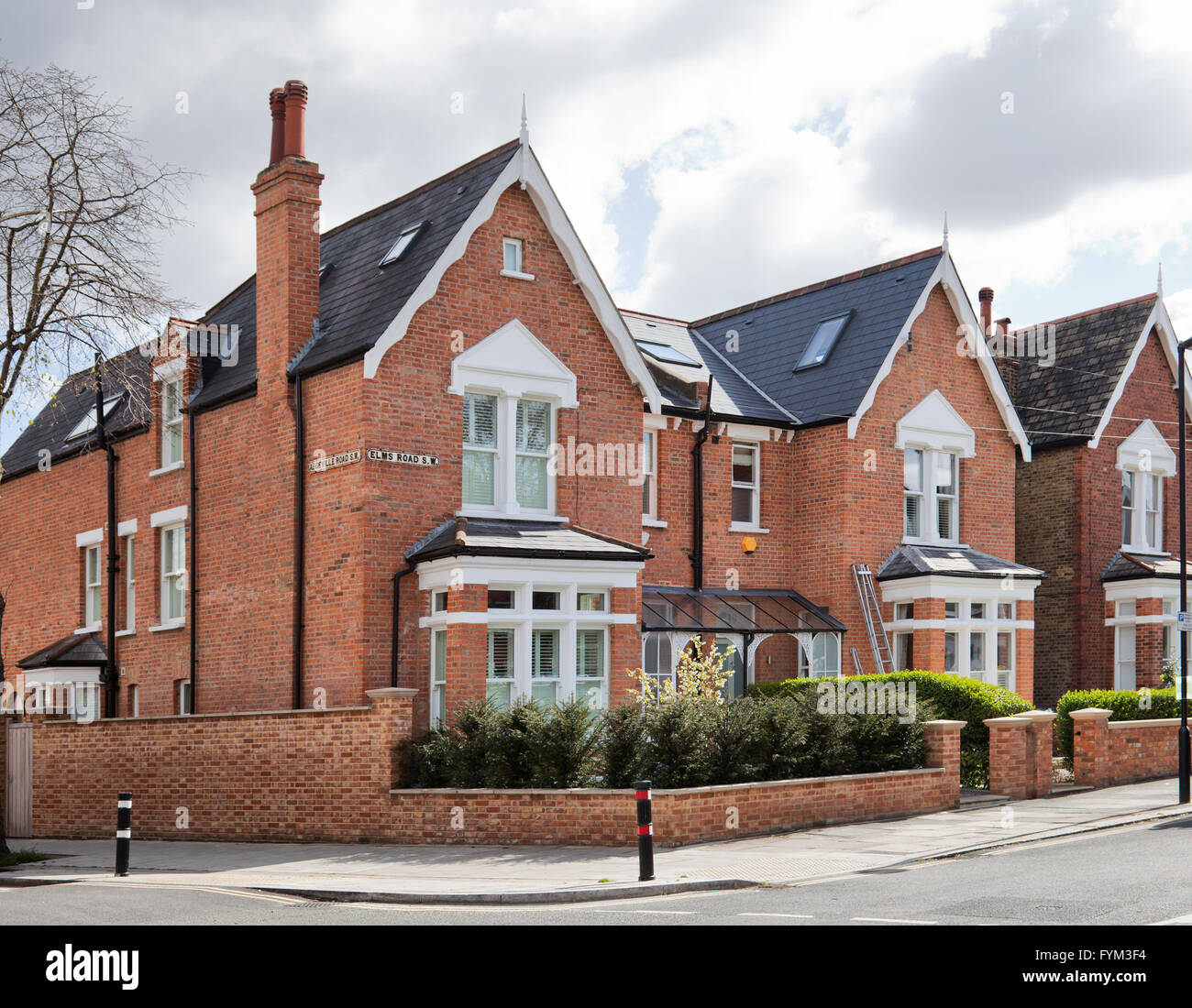 Property on Elms Rd in Clapham - London UK Stock Photo - Alamy