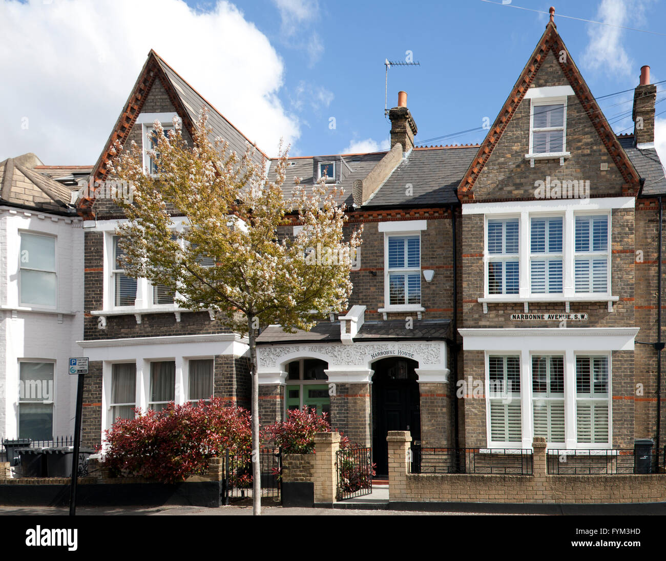 Property on Narbonne Avenue in Clapham London UK Stock Photo Alamy