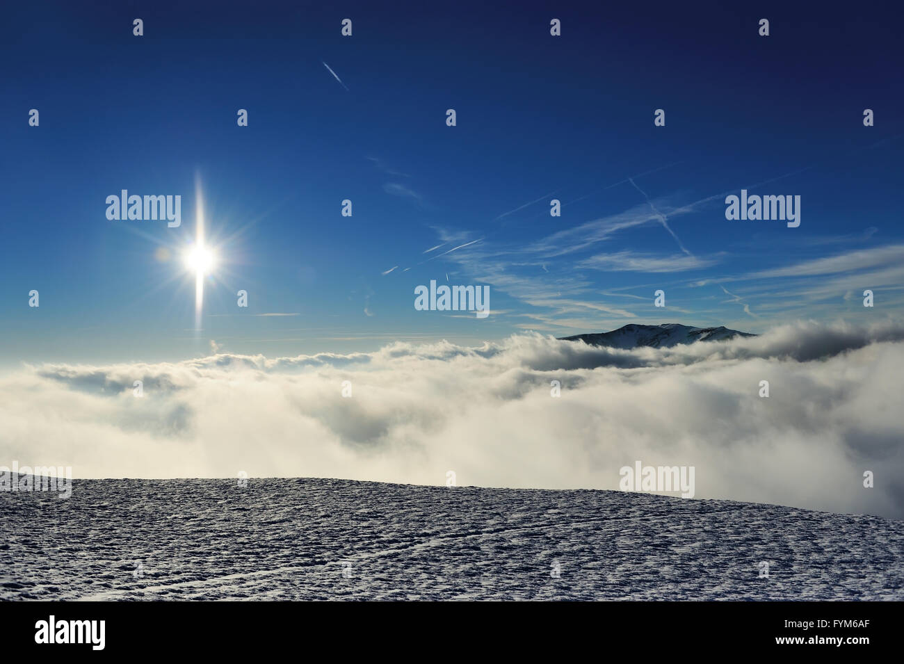 Winter snow landscape mount hi-res stock photography and images - Alamy