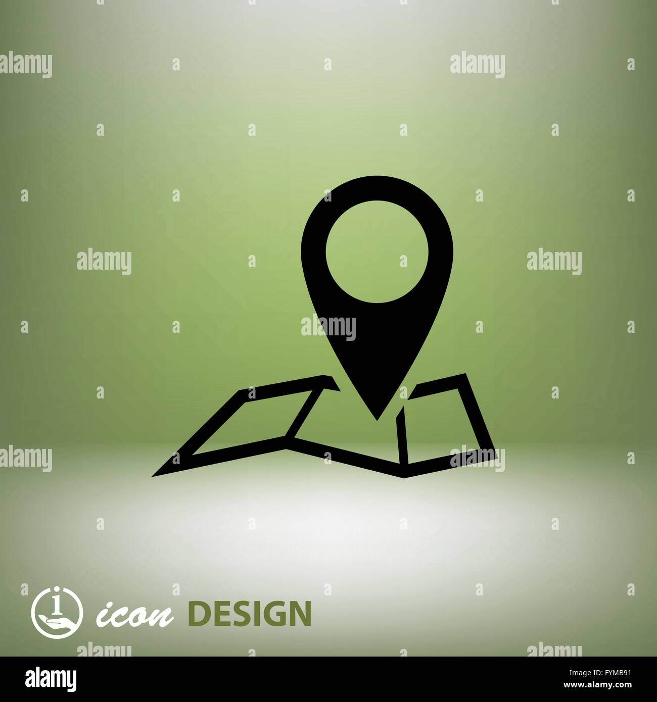 Pin on the map. Vector icon Stock Vector Image & Art - Alamy