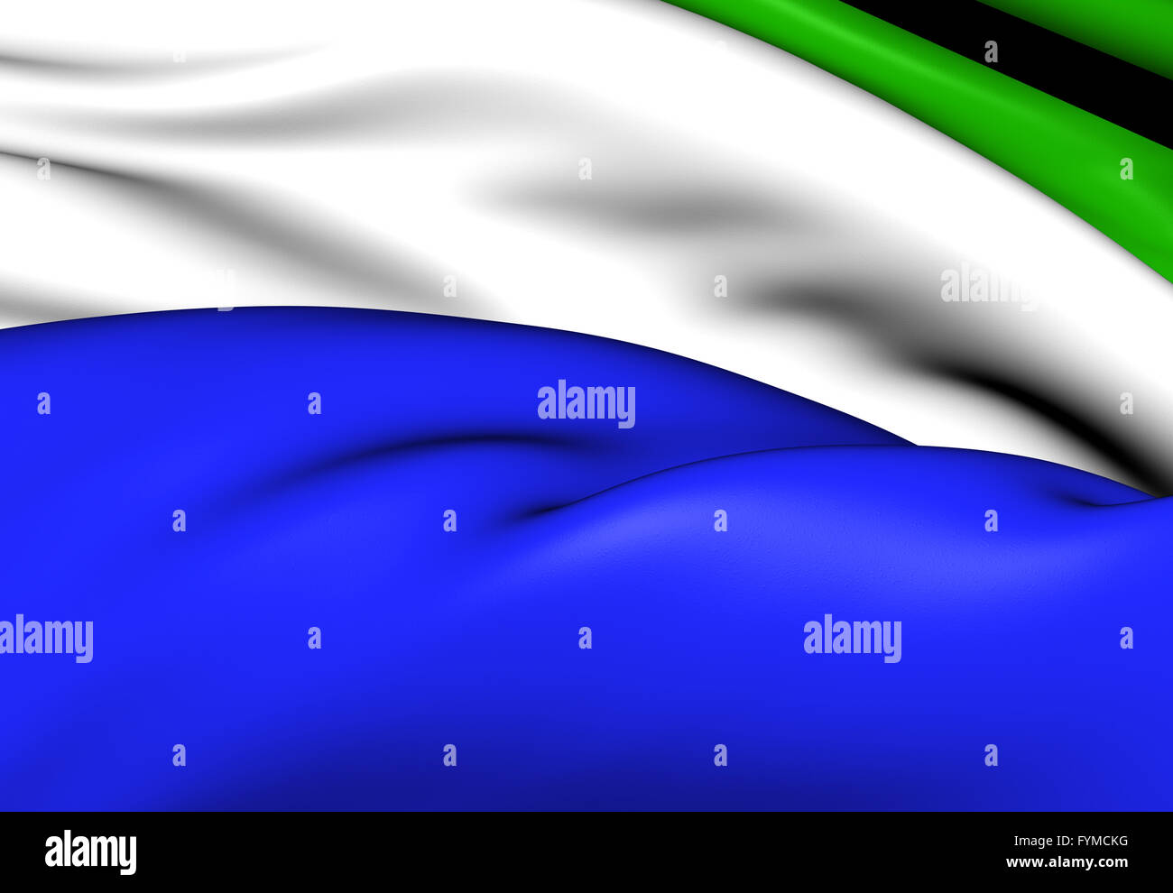 Flag of Sierra Leone. Close Up Stock Photo - Alamy