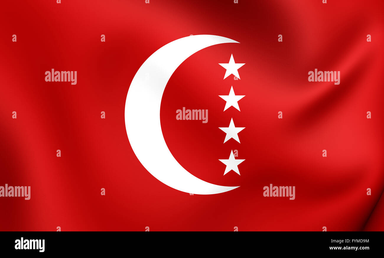 Autonomous Island of Anjouan Flag. Close Up Stock Photo Alamy