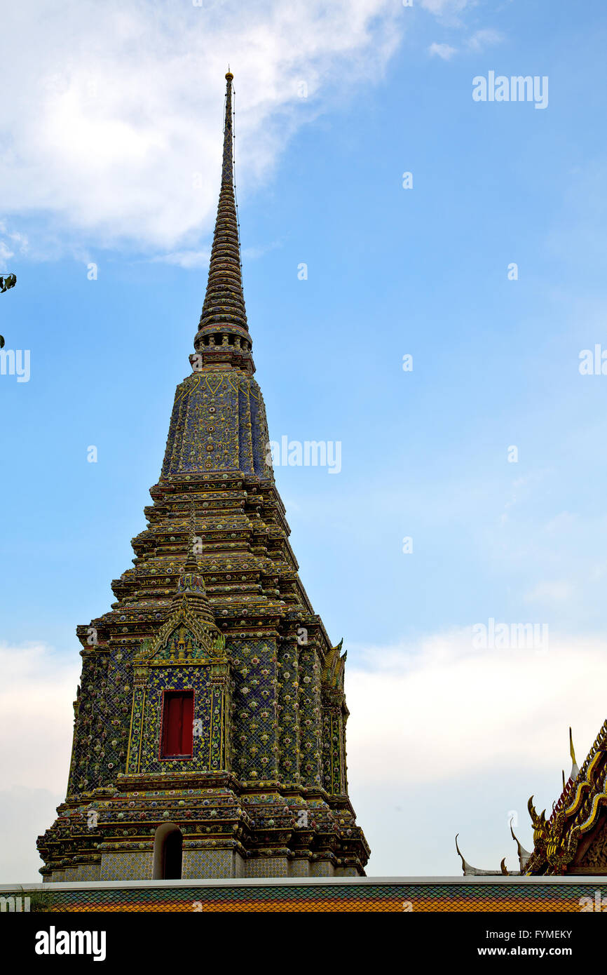 thailand bangkok in temple and colors religion mosaic Stock Photo - Alamy
