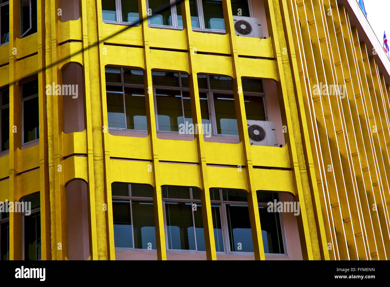bangkok terrace thailand in office flags the modern building line Stock ...
