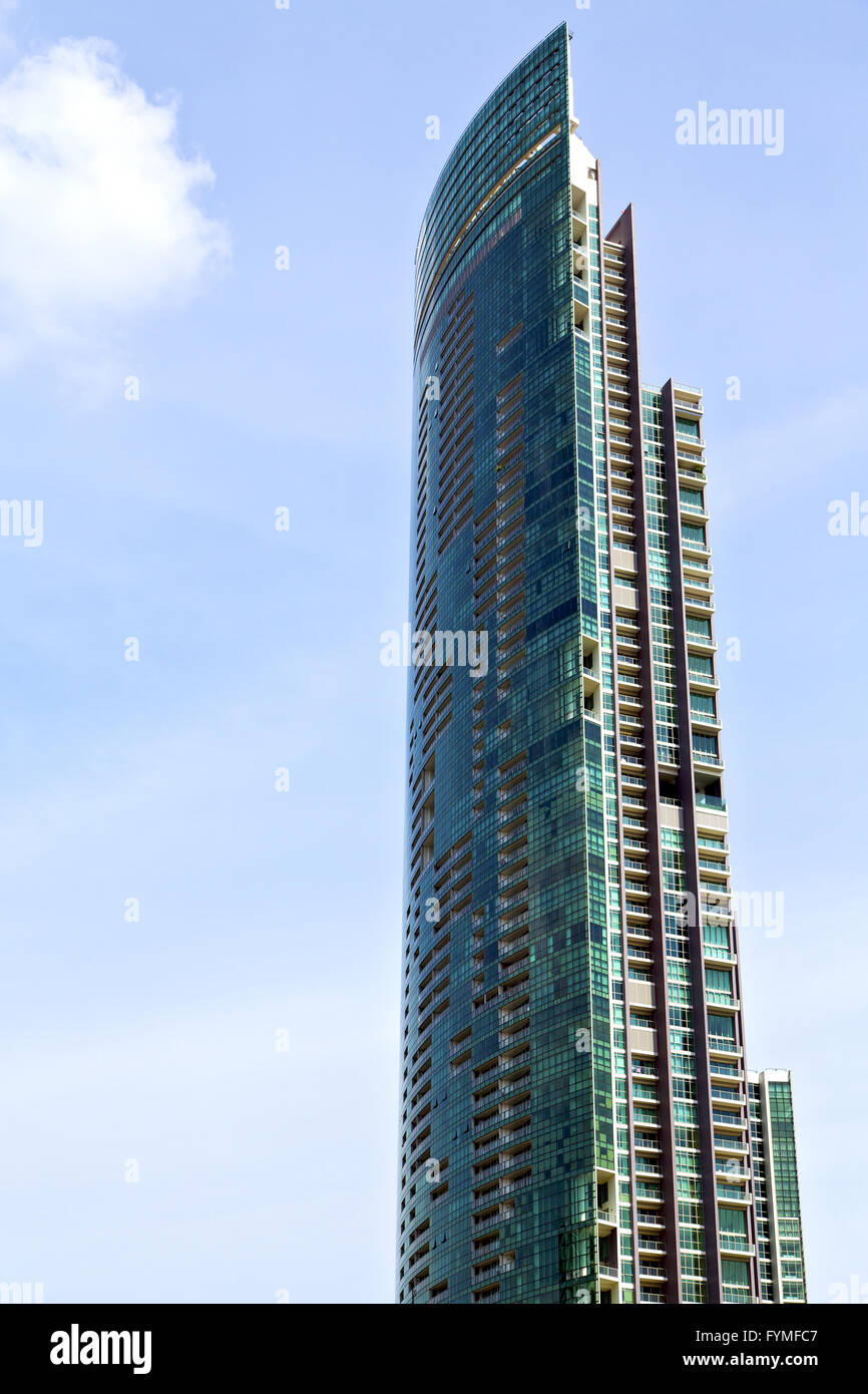 bangkok in office district palaces skyscraper reflex Stock Photo - Alamy