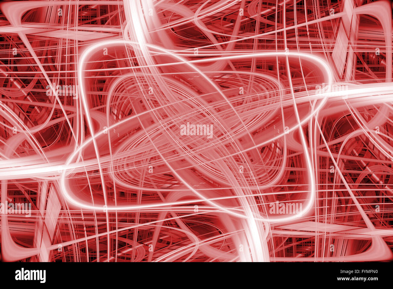Light trails on a red background Stock Photo - Alamy