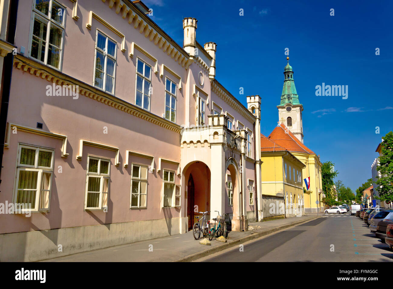 Historic architecture of town Bjelovar Stock Photo